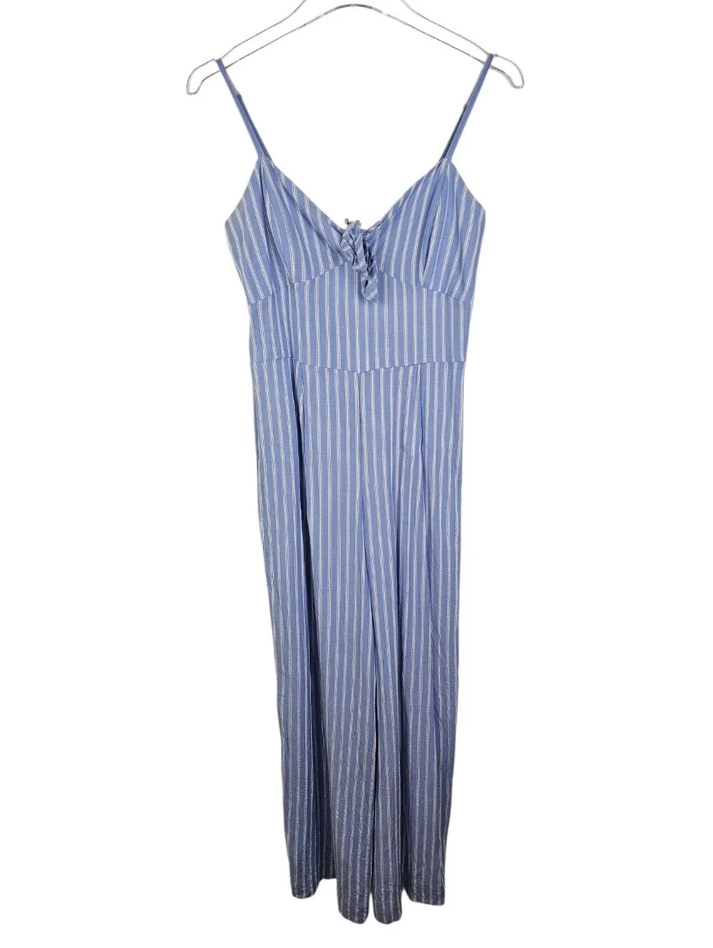 J. Crew #L6969 Striped Tie-Front Cropped Romper